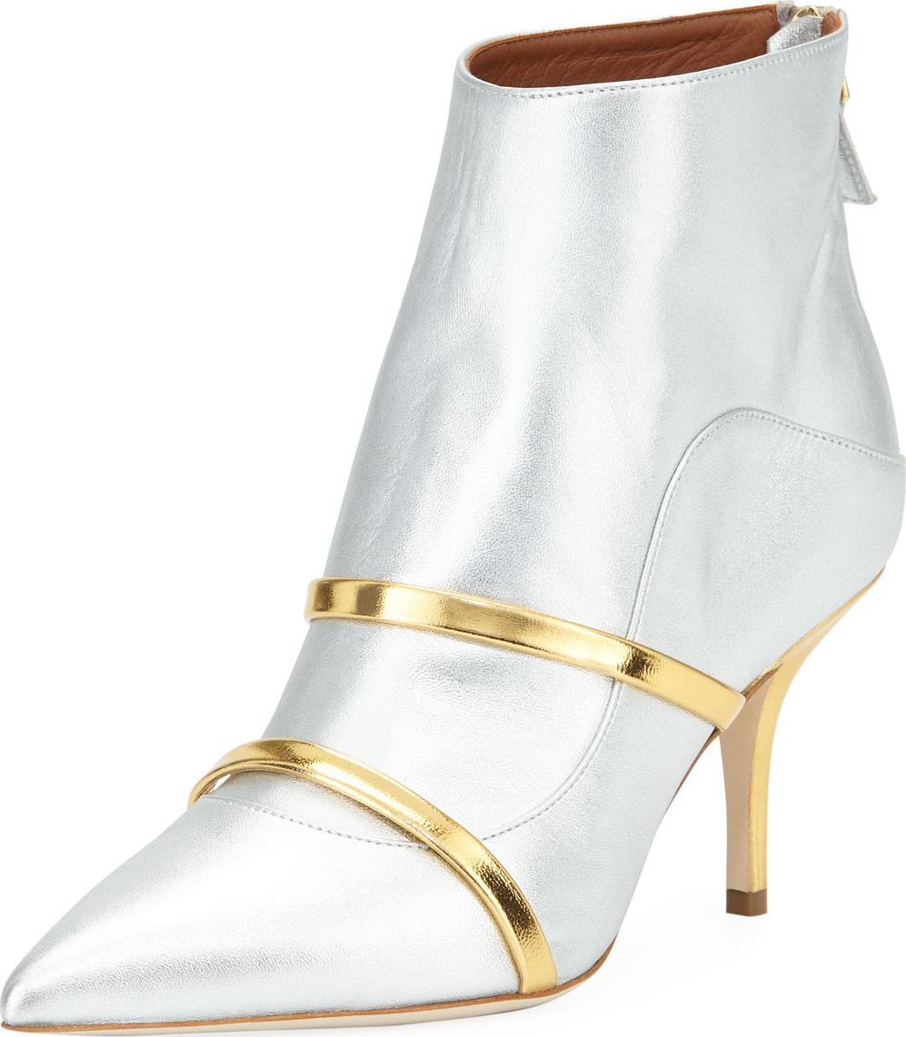 Malone Souliers Madison Two-Tone Metallic Booties