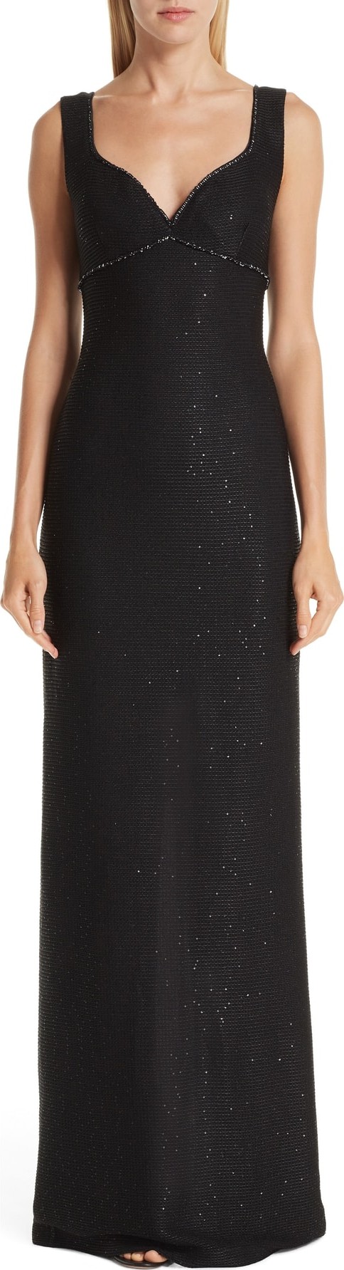St. John Links Sequin Knit Gown