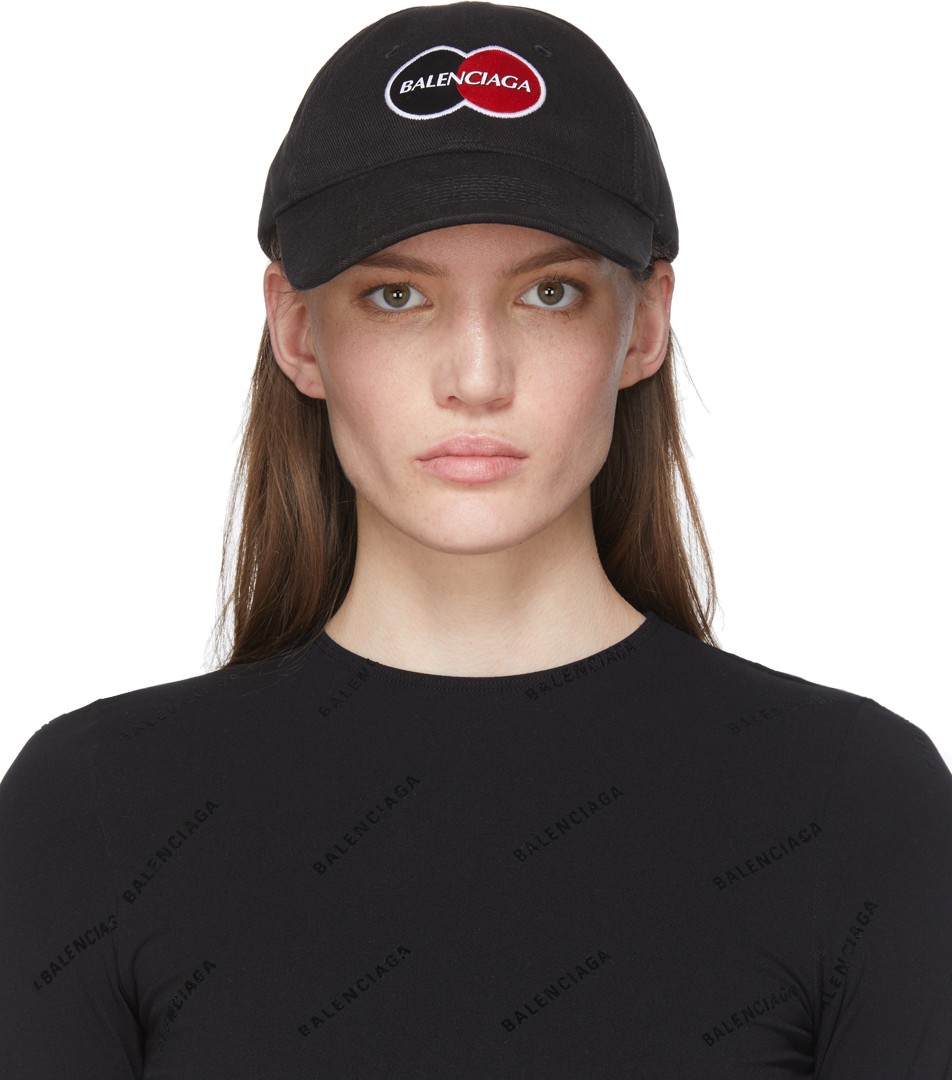 Balenciaga Black Uniform Logo Cap