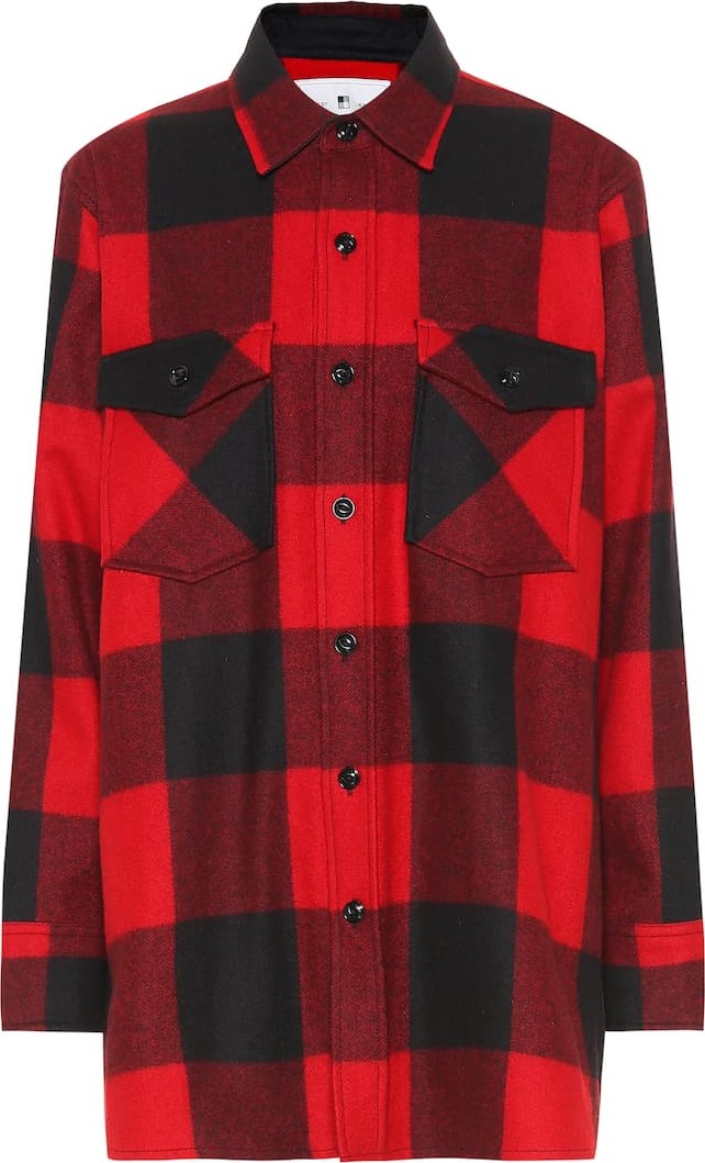 Woolrich Checked wool-blend jacket