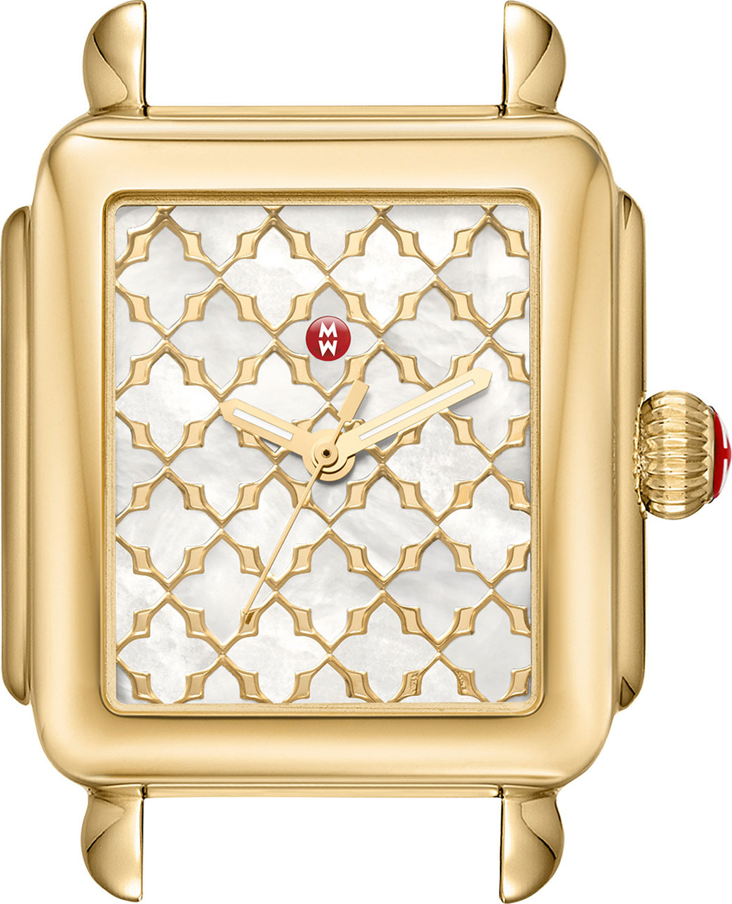 MICHELE Deco Mosaic 18K Gold Plate Watch Head