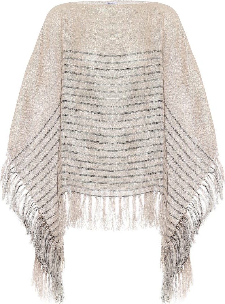 Brunello Cucinelli Striped poncho