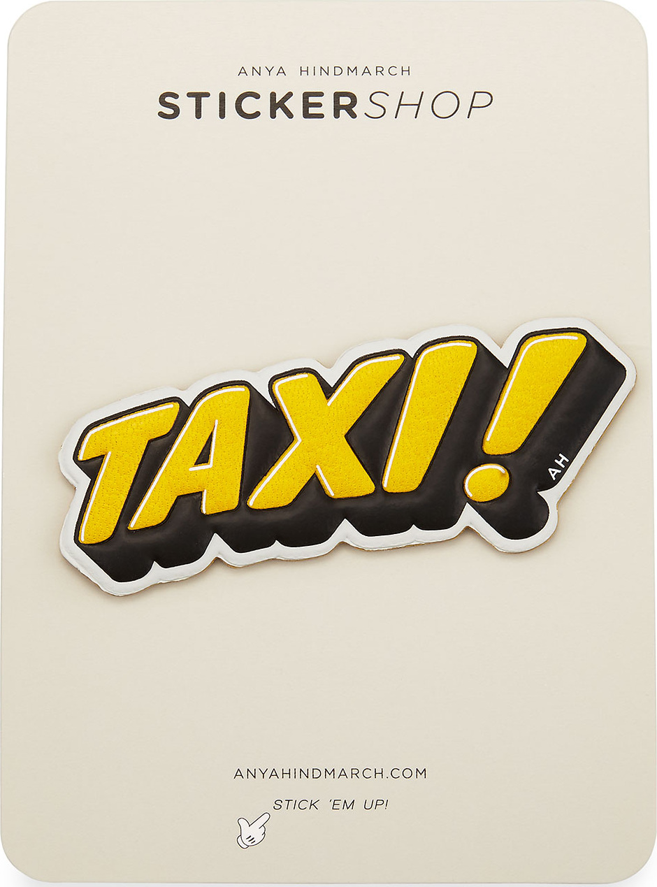 Anya Hindmarch Taxi! Sticker for Handbag, Yellow