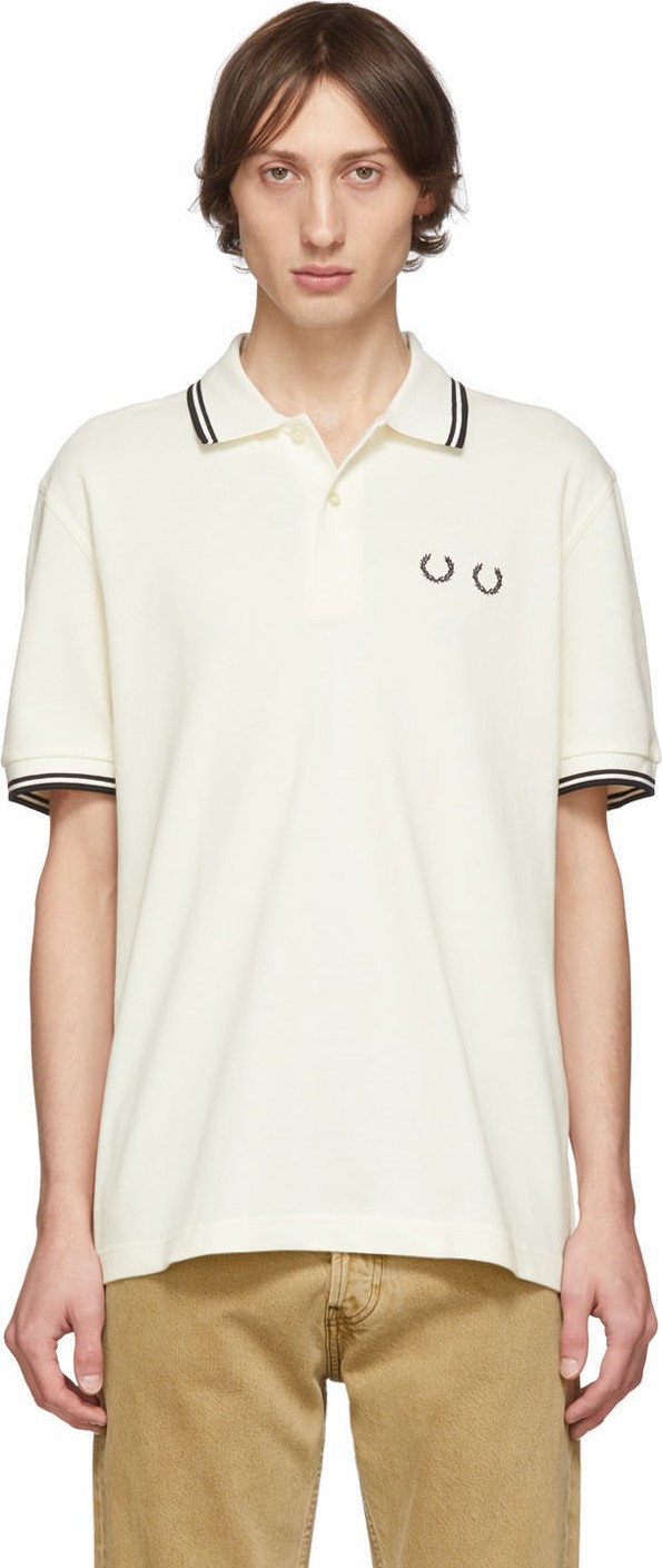 Comme des Garçons Homme Deux White Fred Perry Edition Piqué Polo