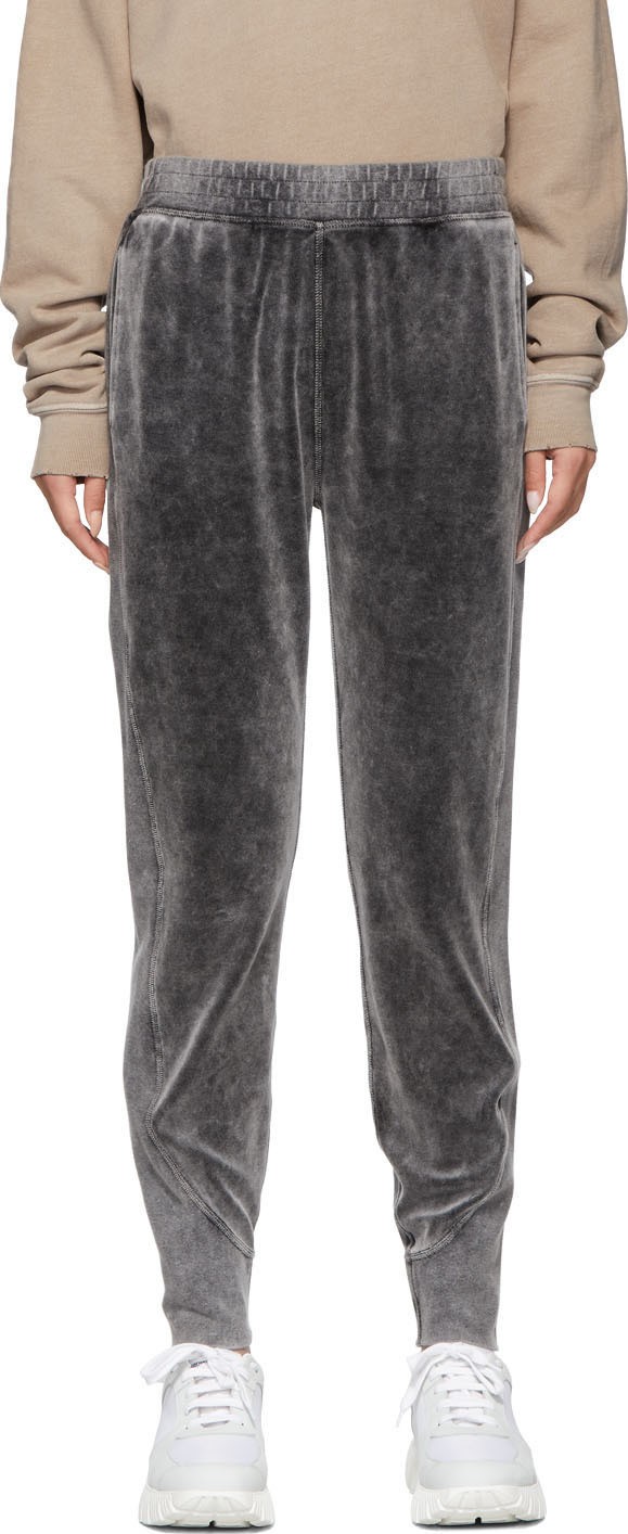 Rag & Bone Grey Washed Velour Lounge Pants