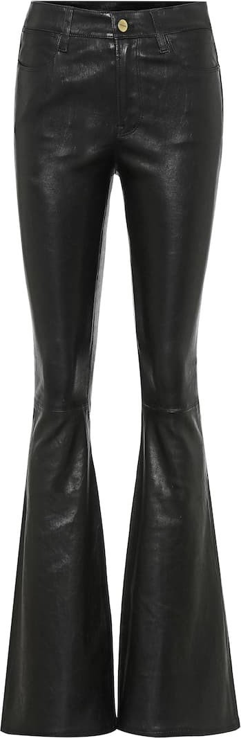 FRAME DENIM Le High Flare leather jeans
