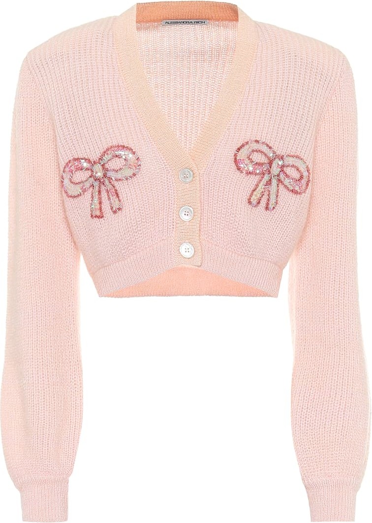 Alessandra Rich Mohair-blend cardigan