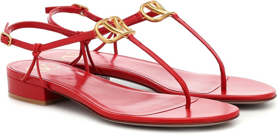 Valentino Valentino Garavani VLOGO leather sandals