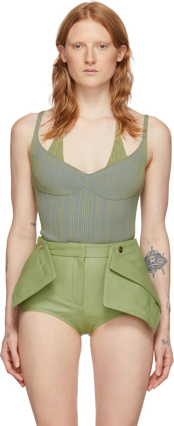 Jacquemus Green & Blue 'La Maille Valensole' Tank Top