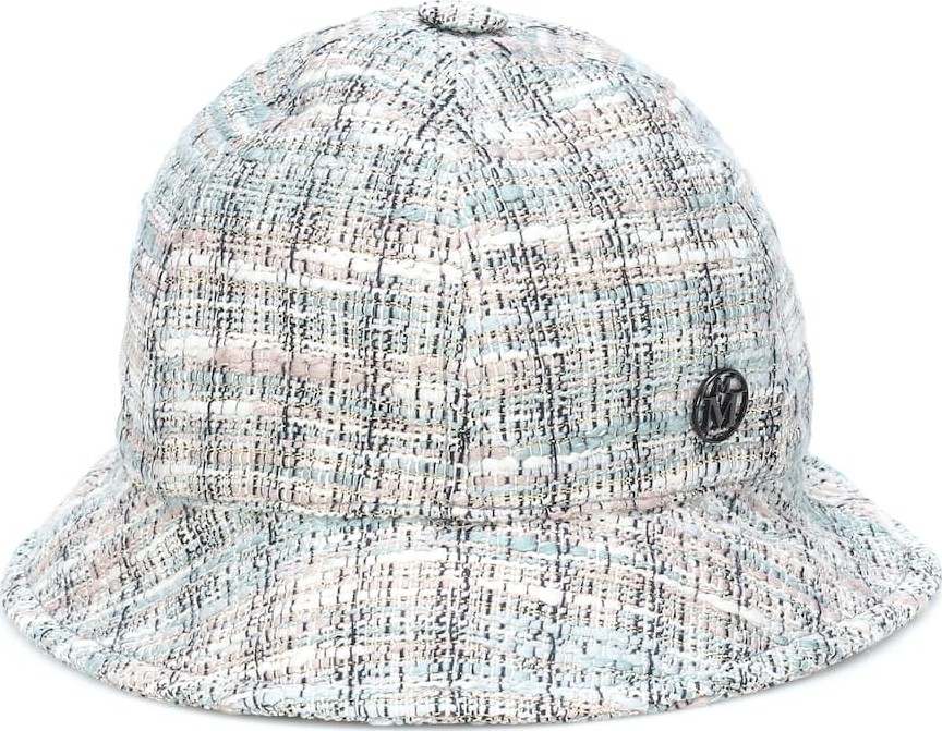 Maison Michel Mara checked tweed hat