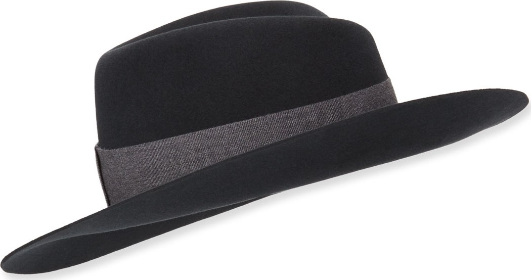 Maison Michel Virginie Rabbit Felt Fedora Hat