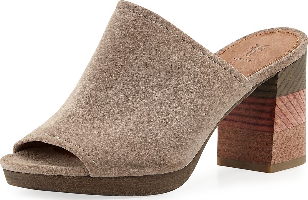 Frye Blake Suede Mule Sandals
