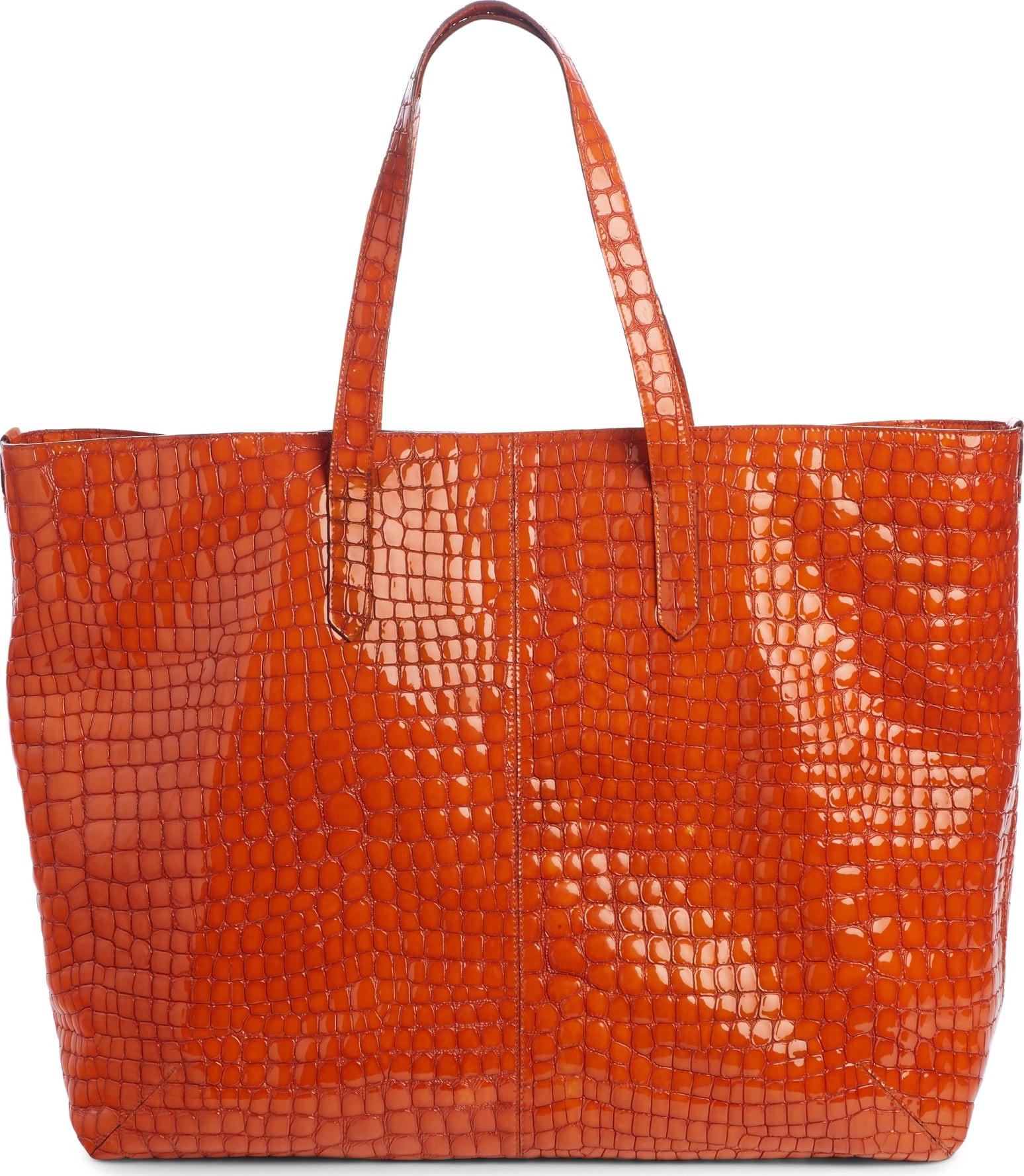 Dries Van Noten Croc Embossed Leather Tote