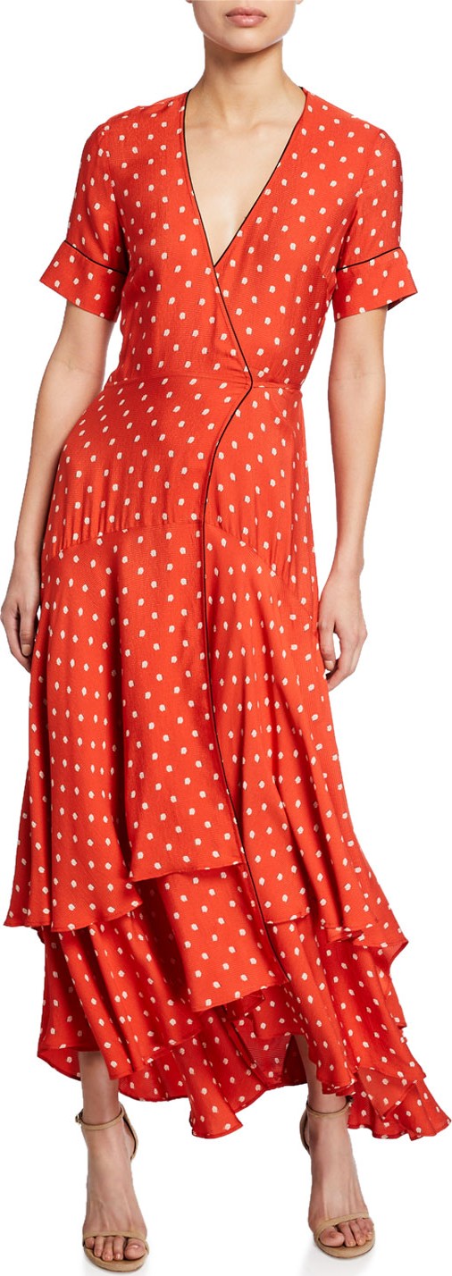 Alexis Sundara Printed Short-Sleeve Wrap Dress