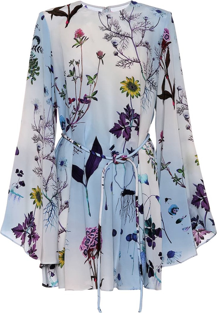 Stella McCartney Floral silk minidress