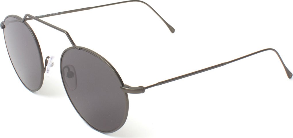 Illesteva Round Geometric Bar Mirrored Sunglasses