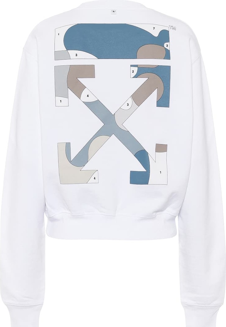 Off White Logo cotton-jersey sweatshirt