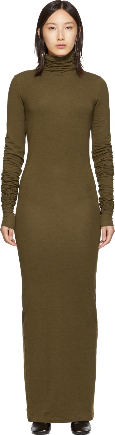 Lemaire Brown Long Turtleneck Dress