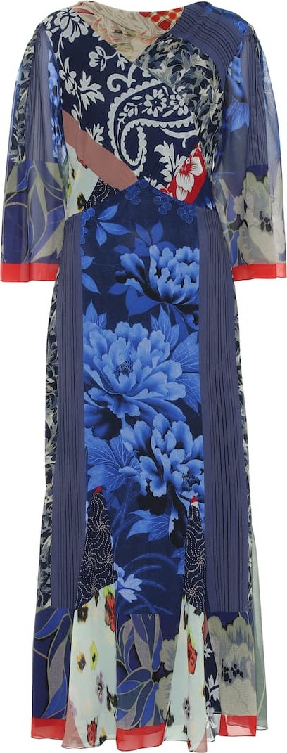 Etro Printed silk maxi dress
