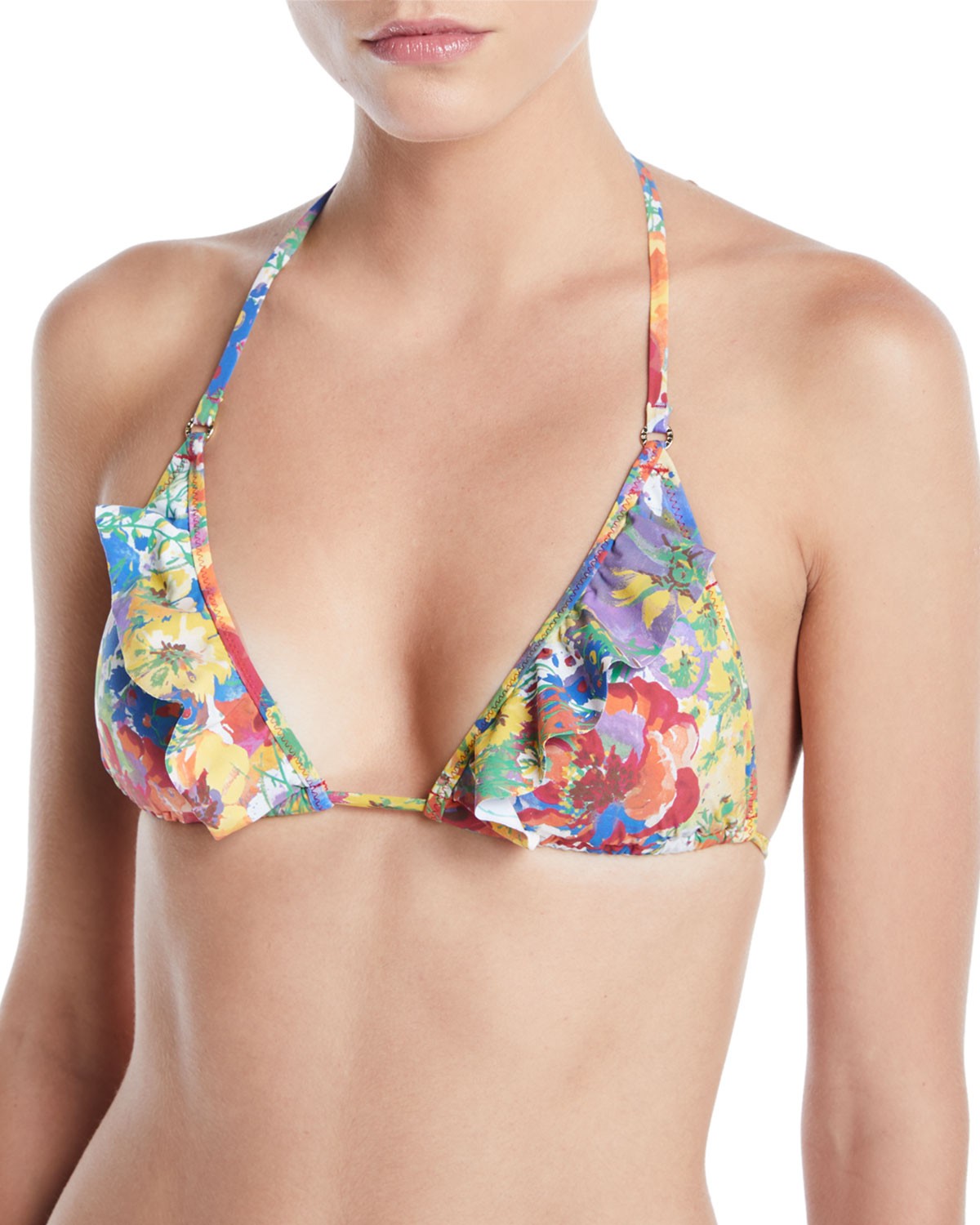 Stella McCartney Iconic Prints Padded Triangle Bikini Top