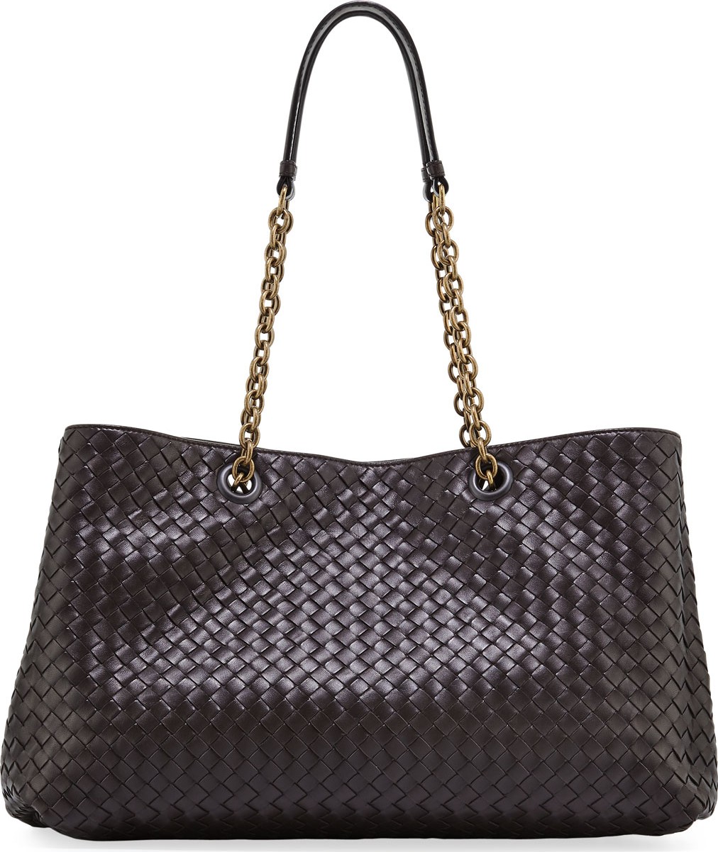 Bottega Veneta Large Intrecciato Double Chain Tote