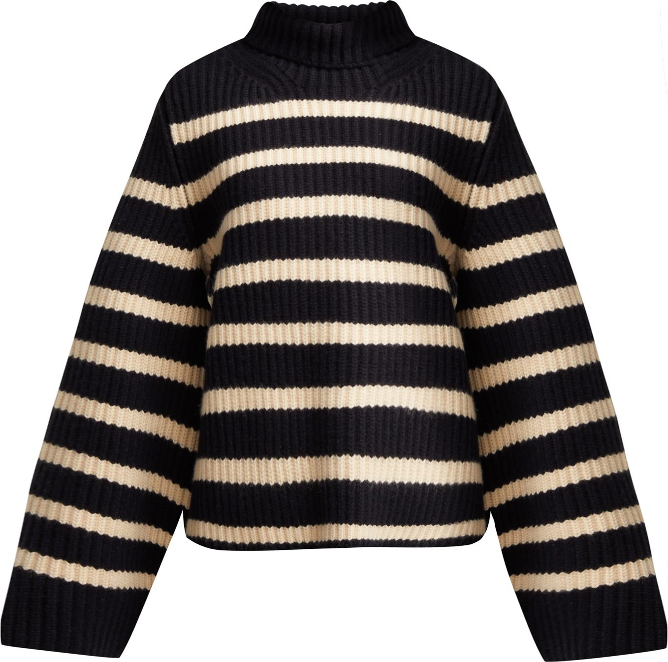 Khaite Molly striped roll-neck cashmere sweater