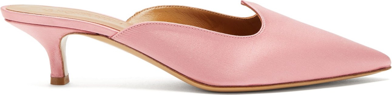 Le Monde Beryl Venetian satin mules