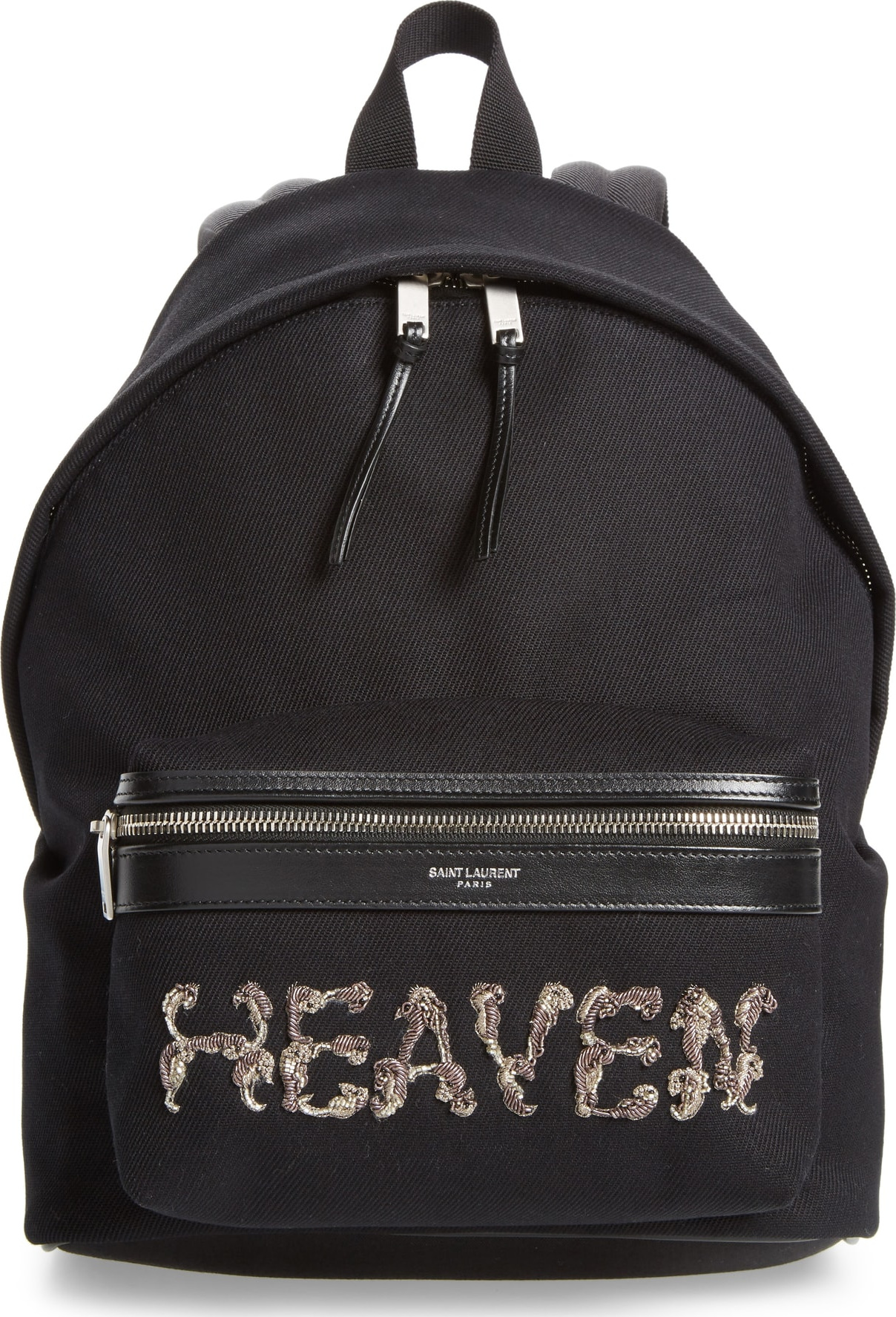 Saint Laurent Mini City Logo Canvas Backpack