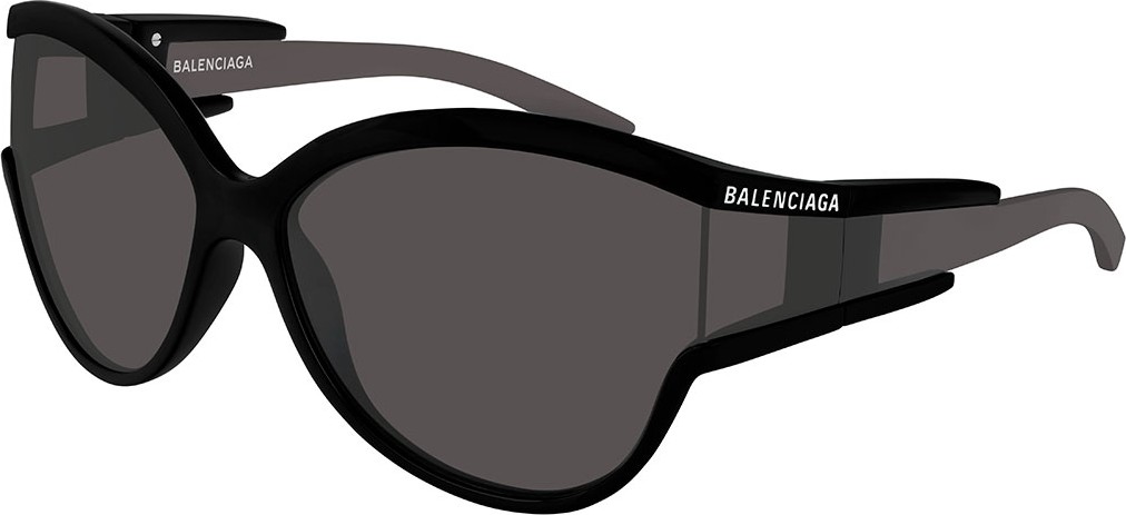 Balenciaga Soft Mask Monochromatic Wrap Cat-Eye Sunglasses