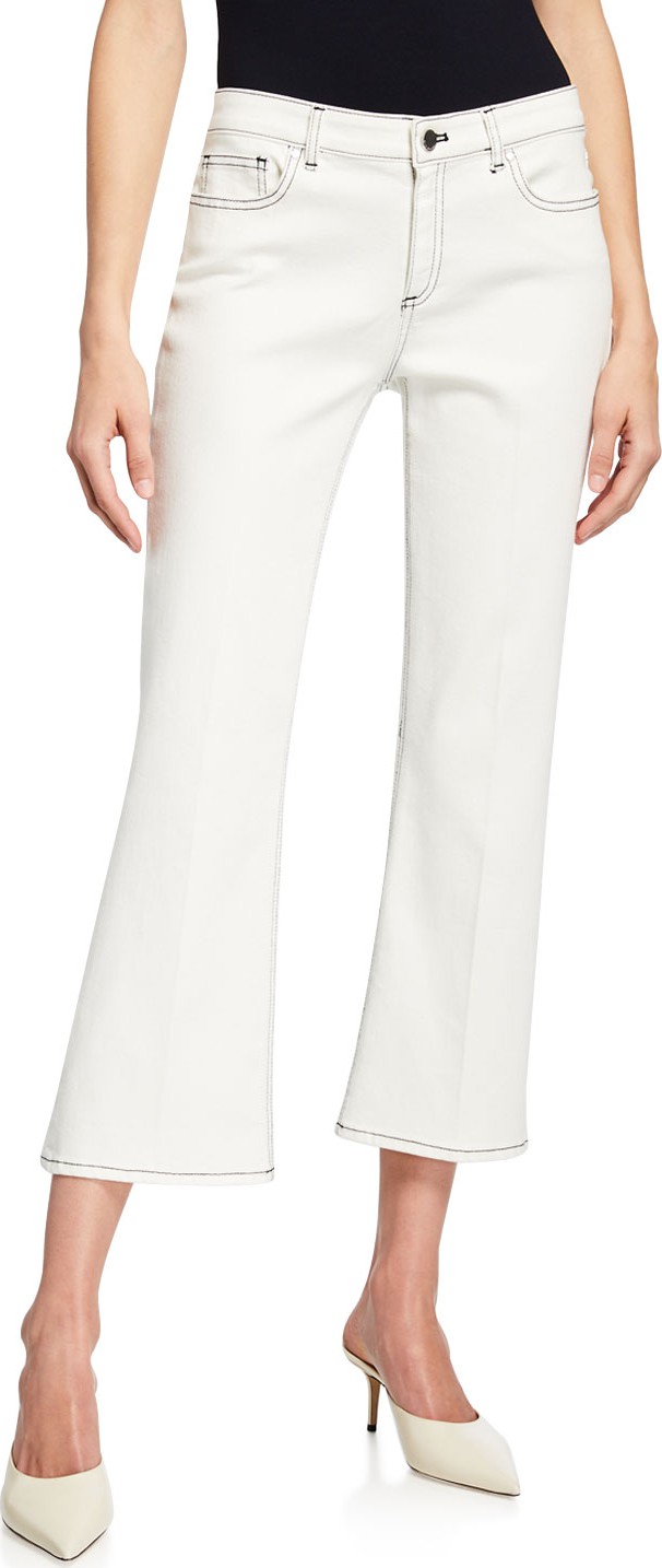 Elie Tahari Gianina Cropped Flare Jeans