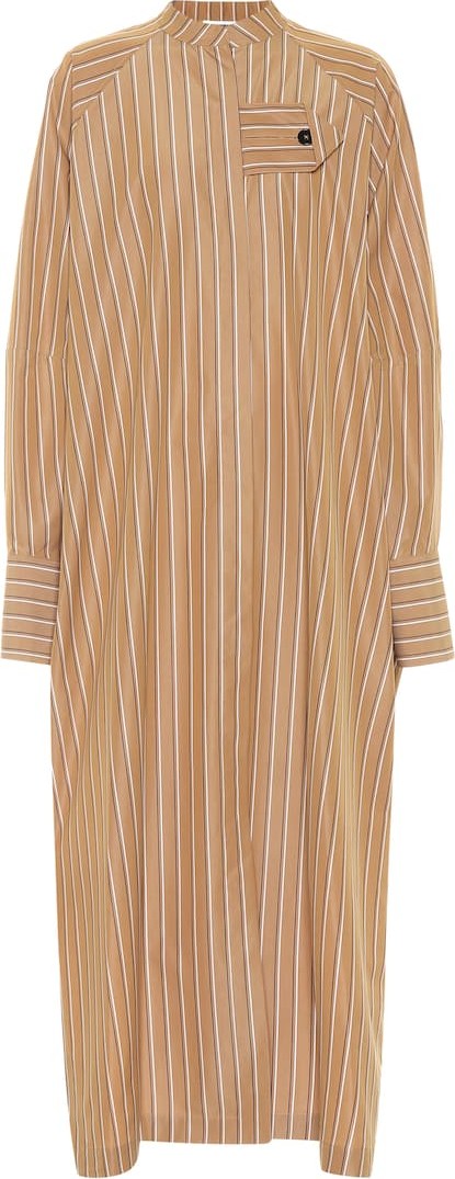 Jil Sander Striped cotton shirt dress