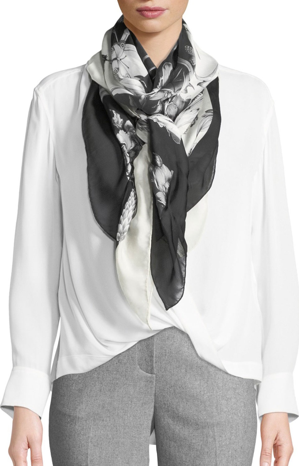 Salvatore Ferragamo Indonesia Patchwork Silk Scarf