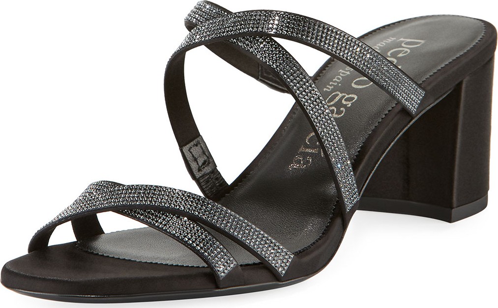 Pedro Garcia Xonia Crystal Crisscross Slide Sandals