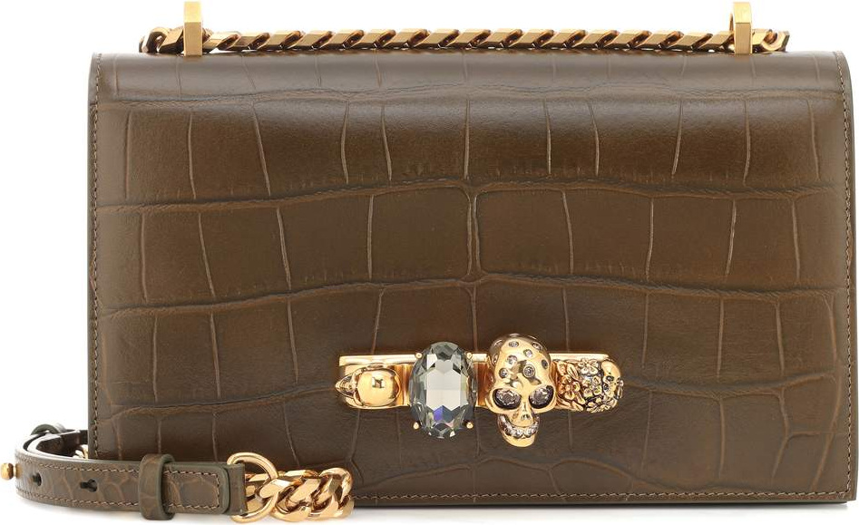 Alexander McQueen Embossed leather shoulder bag