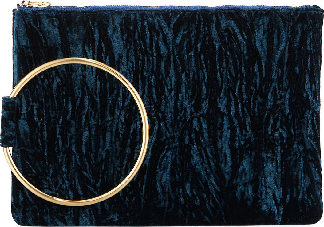 Tara Zadeh Crushed Velvet Square Wristlet