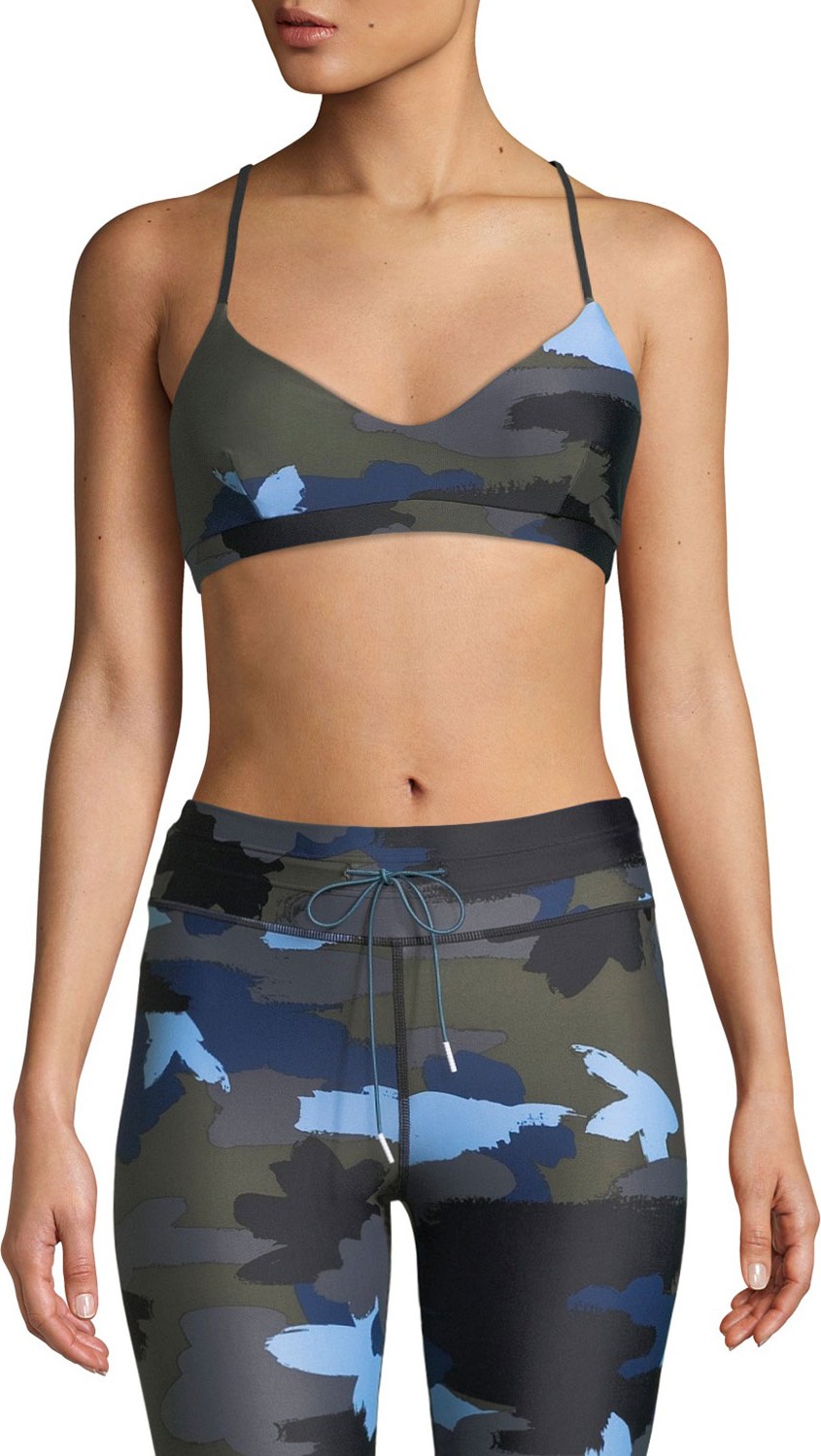 The Upside Zoe Abstract Camo-Print Sports Bra The Upside Zoe Abstract Camo-Print Sports Bra