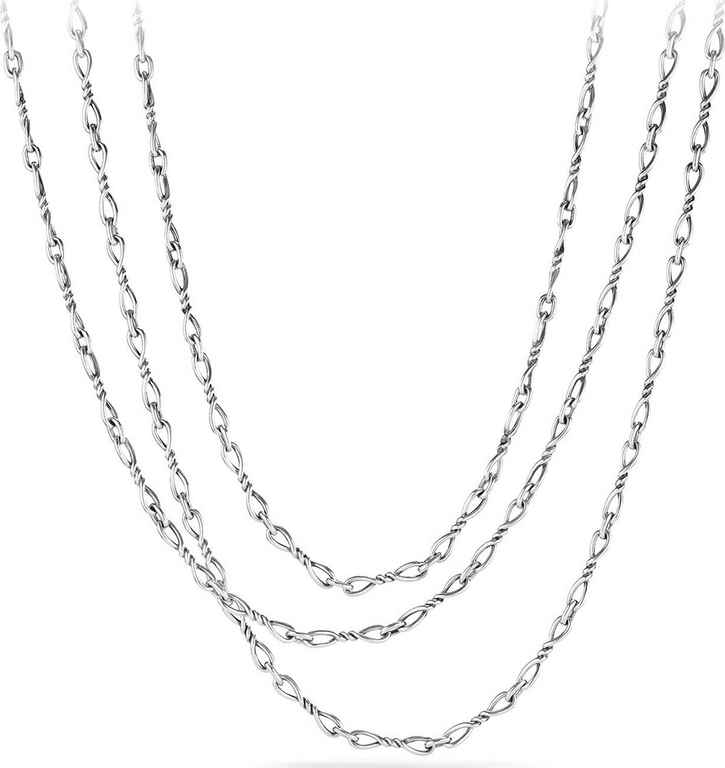 David Yurman Continuance Small Sterling Silver Chain Necklace, 72"