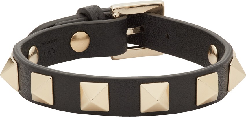 Valentino Black Valentino Garavani Undercover Edition Rockstud Rose Bracelet
