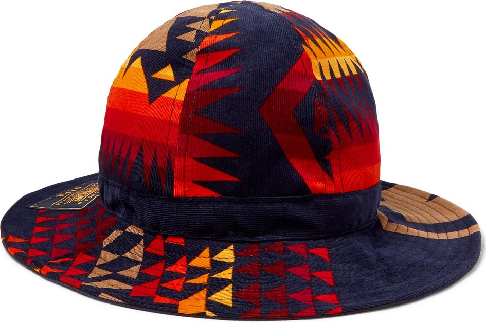 Sacai + Pendleton Printed Cotton-Corduroy Bucket Hat