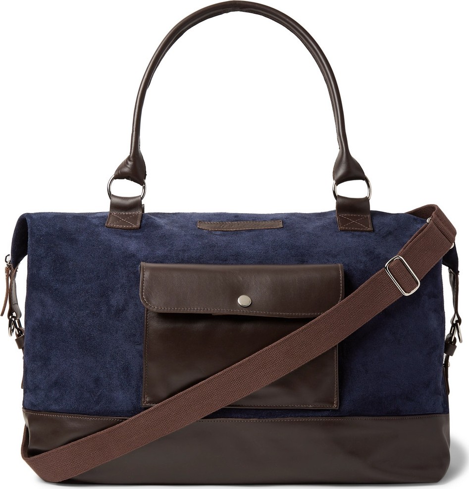 Oliver Spencer Leather-Trimmed Suede Holdall