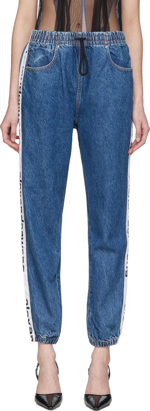 Alexander Wang Blue Denim Jogger Jeans