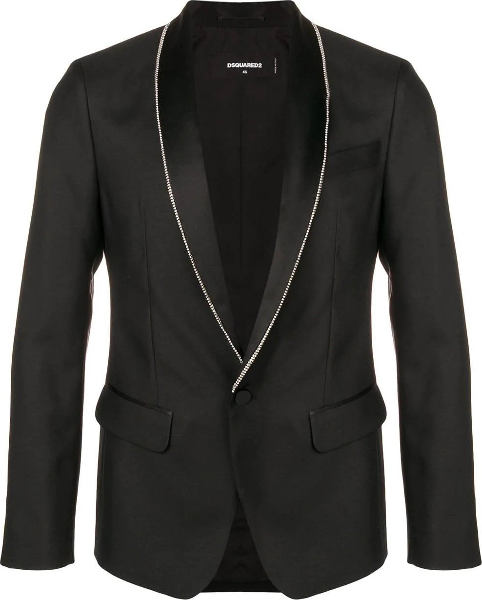 DSQUARED2 Zipper detail lapel blazer