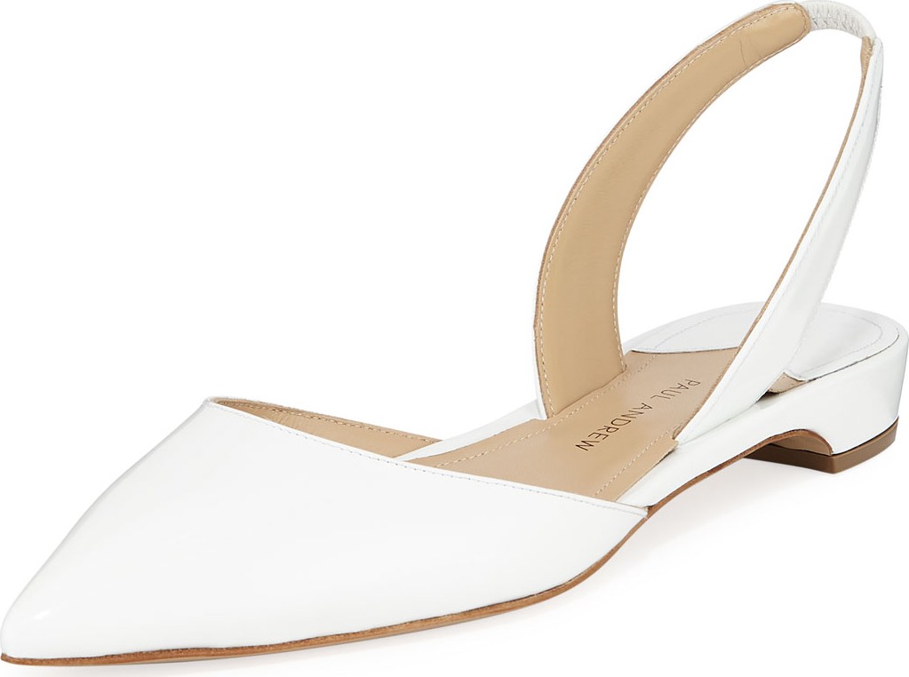 Paul Andrew Rhea Leather Slingback Flats