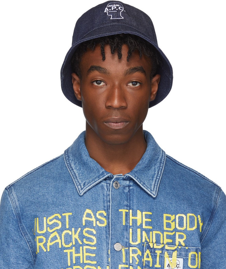 A.P.C. Indigo Brain Dead Edition Bob Bucket Hat