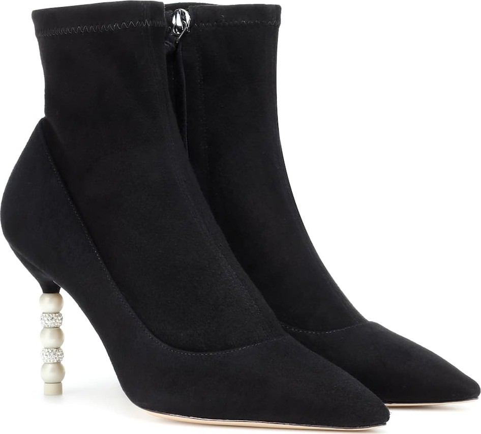 Sophia Webster Coco embellished suede ankle boots