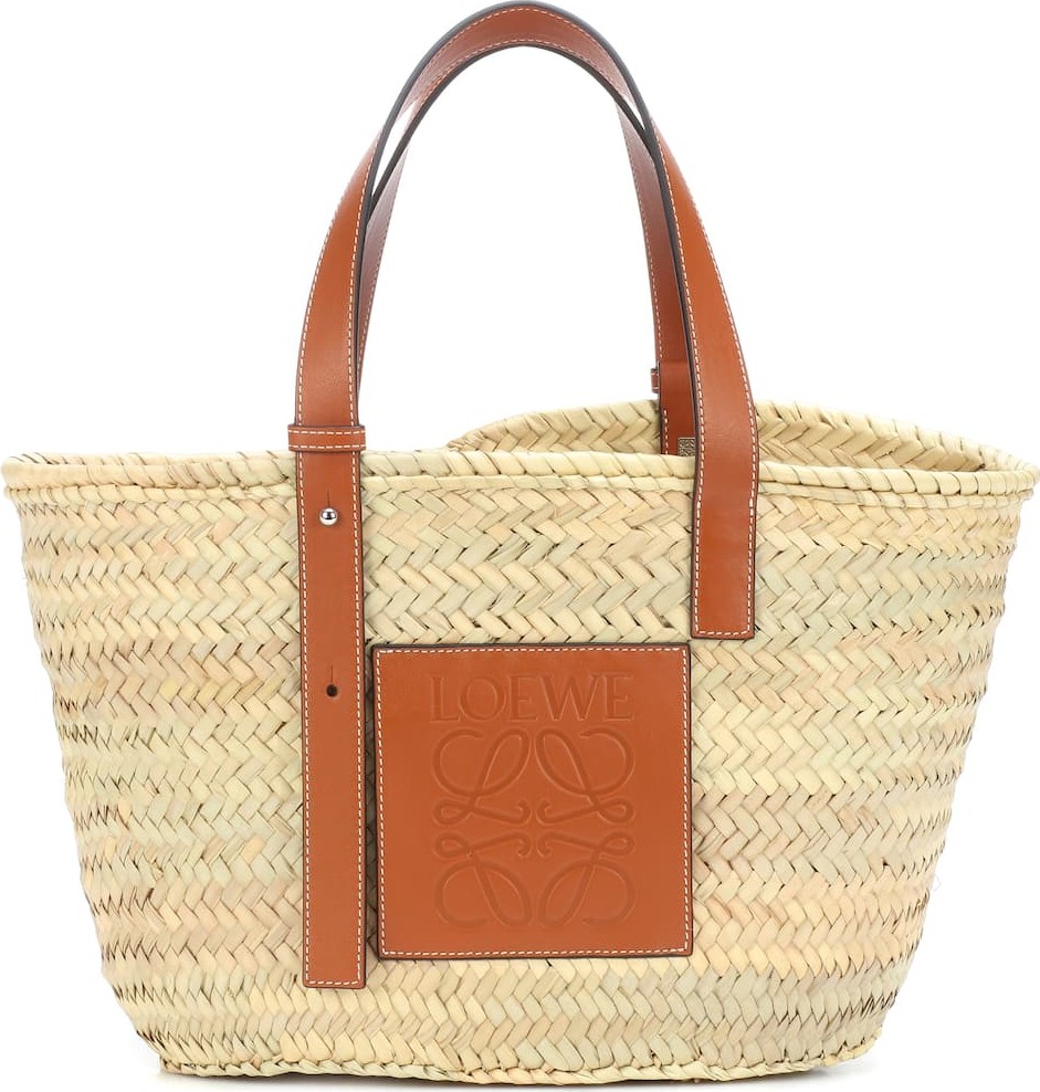LOEWE Leather-trimmed basket tote