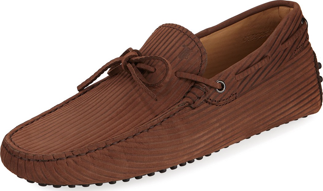 Tod's Men's Textured Nubuck Gommini Drivers