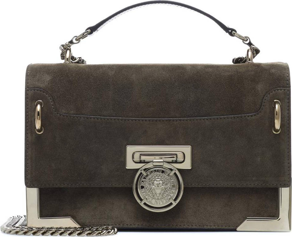 Balmain BBox 25 suede shoulder bag