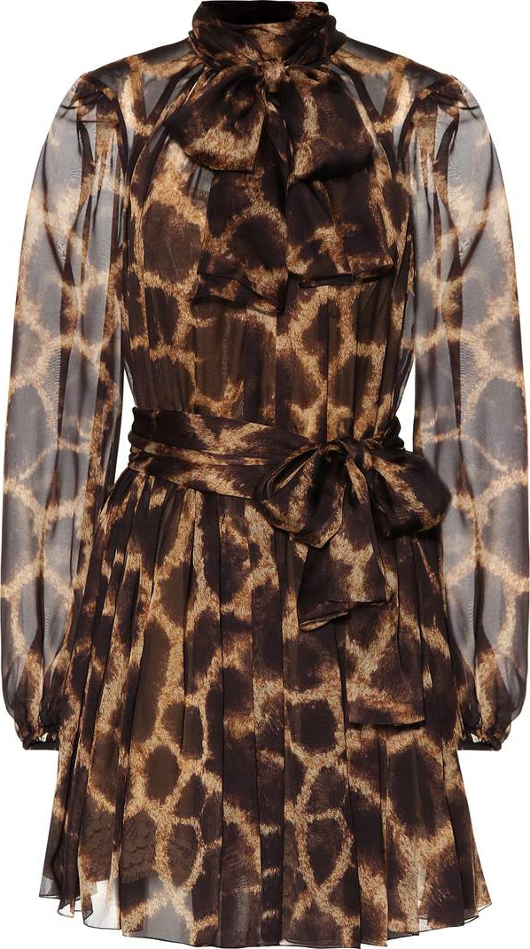 Dolce & Gabbana Printed silk minidress