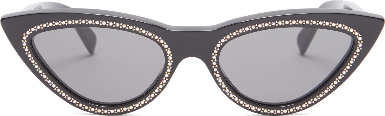 Celine Crystal-embellished cat-eye sunglasses